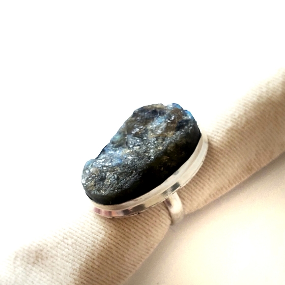 Hand Crafted Natural Labradorite 925 Sterling Silver Ring, Size 8.5, NWT - Picture 9 of 15